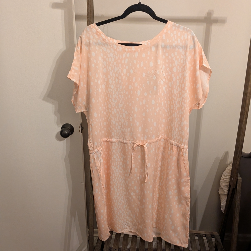 Elegant Peachy Pink Women's Midi Dress